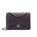 Chanel Maxi Double Flap Bag Lambskin Burgundy