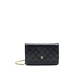 CHANEL WALLET ON CHAIN CAVIER BLACK WITH
