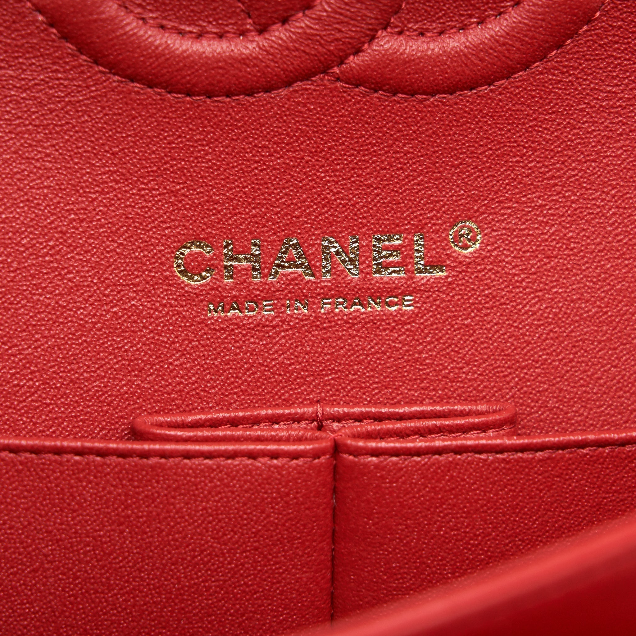 Chanel Medium Classic Double Flap Bag Red L serial29