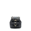 Chanel Duma Mini Backpack Lambskin Black L(Microchip)