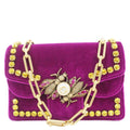 Gucci Velvet Crystal Bee Broadway 489218