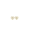 Chanel 23C Love Heart CC Logo Earring Light Gold Tone