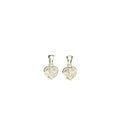 Chanel Heart Shape Dropped Earring Light Gold Tone