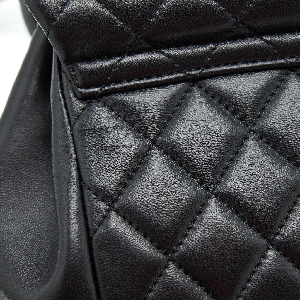 Chanel Duma Mini Backpack Lambskin Black L(Microchip)