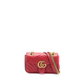 Gucci Mini GG Marmont Bag Calfskin Red Brushed