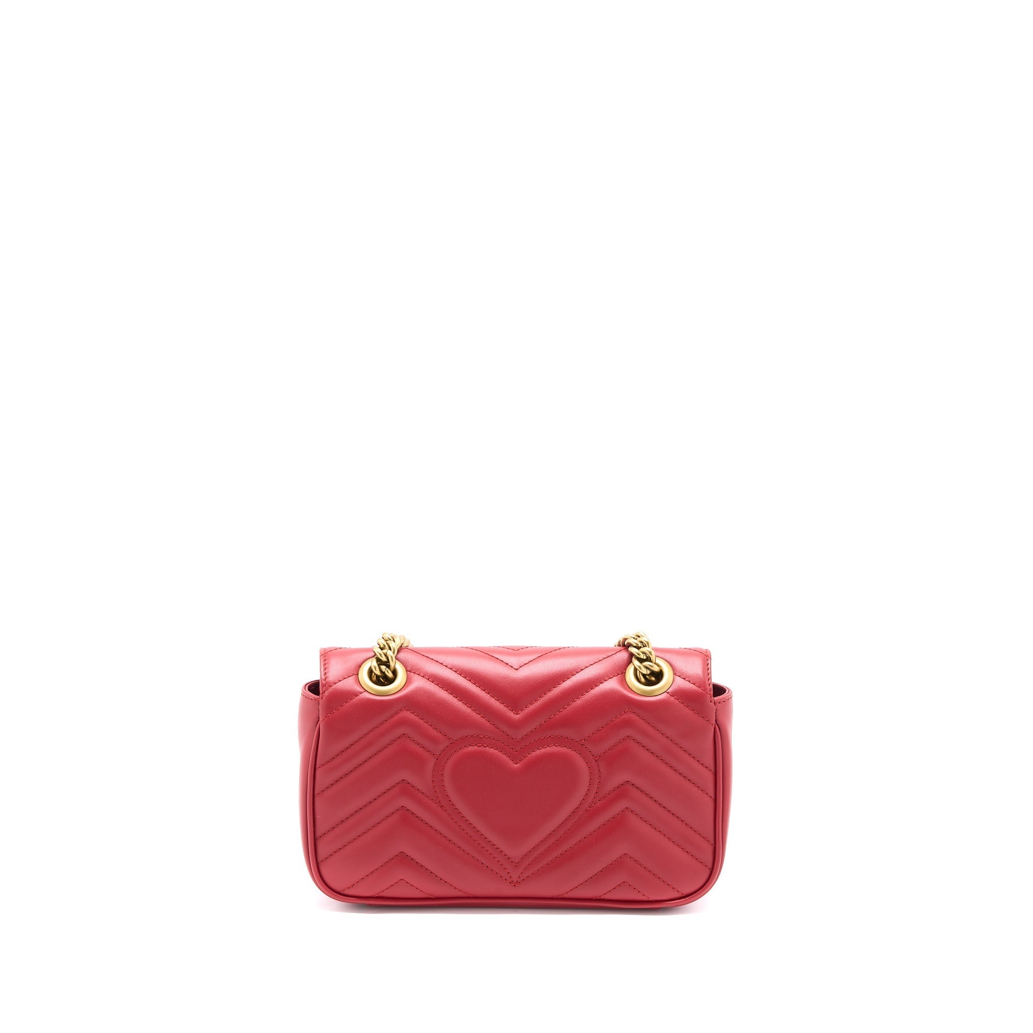 Gucci Mini GG Marmont Bag Calfskin Red Brushed