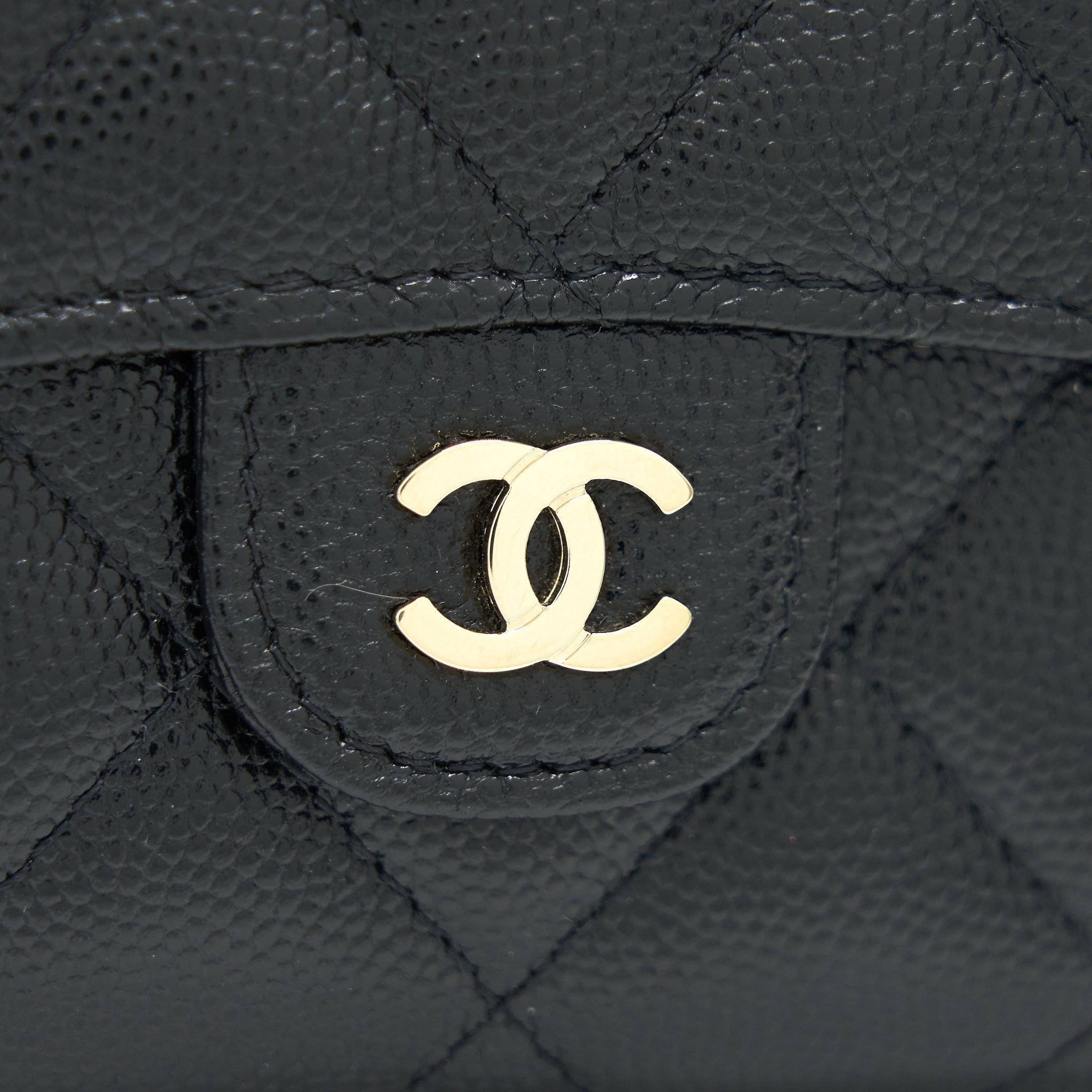 Chanel Classic  Holder with Chain black L Serial 30