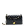 Chanel Large Single Flap Bag Calfskin  Black
