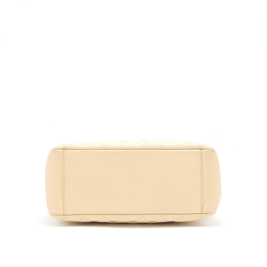 CHANEL CAVIAR GRAND SHOPPING TOTE GST IN BEIGE