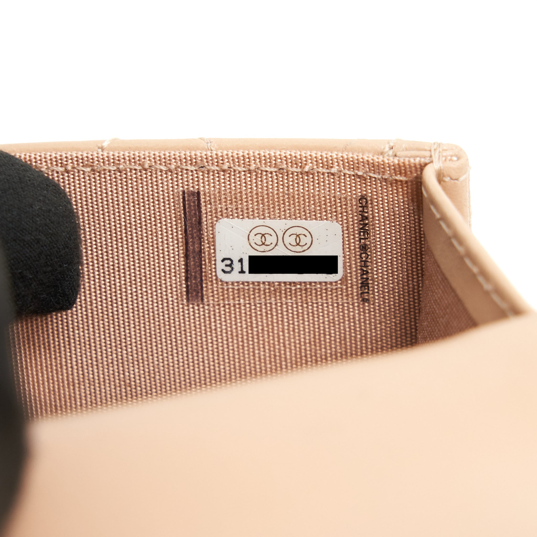 Chanel 21A Flap Coin Purse with Chain beige