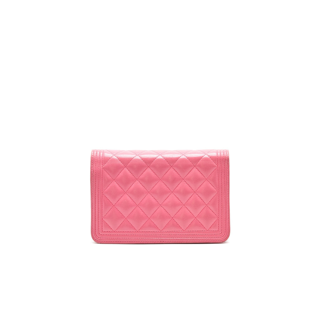 Chanel Boy Wallet on Chain Pink