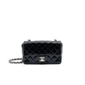Chanel Mini Rectangular Flap bag Patent Leather Black