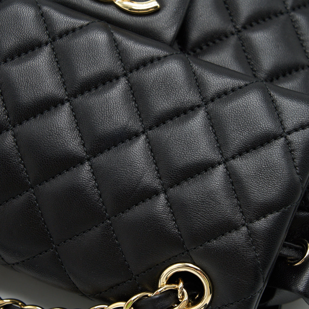 CHANEL QUILTED LAMBSKIN URBAN SPIRIT BACKPACK BLACK