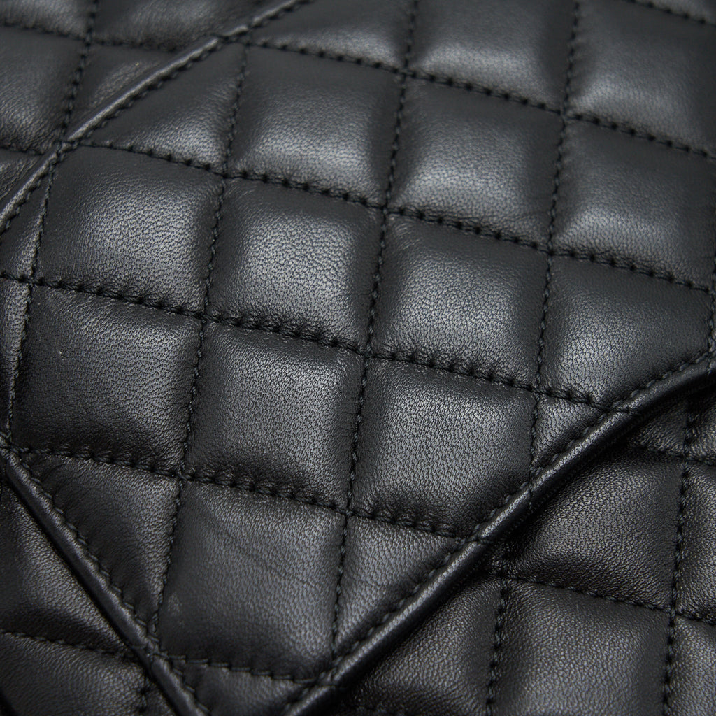 CHANEL QUILTED LAMBSKIN URBAN SPIRIT BACKPACK BLACK