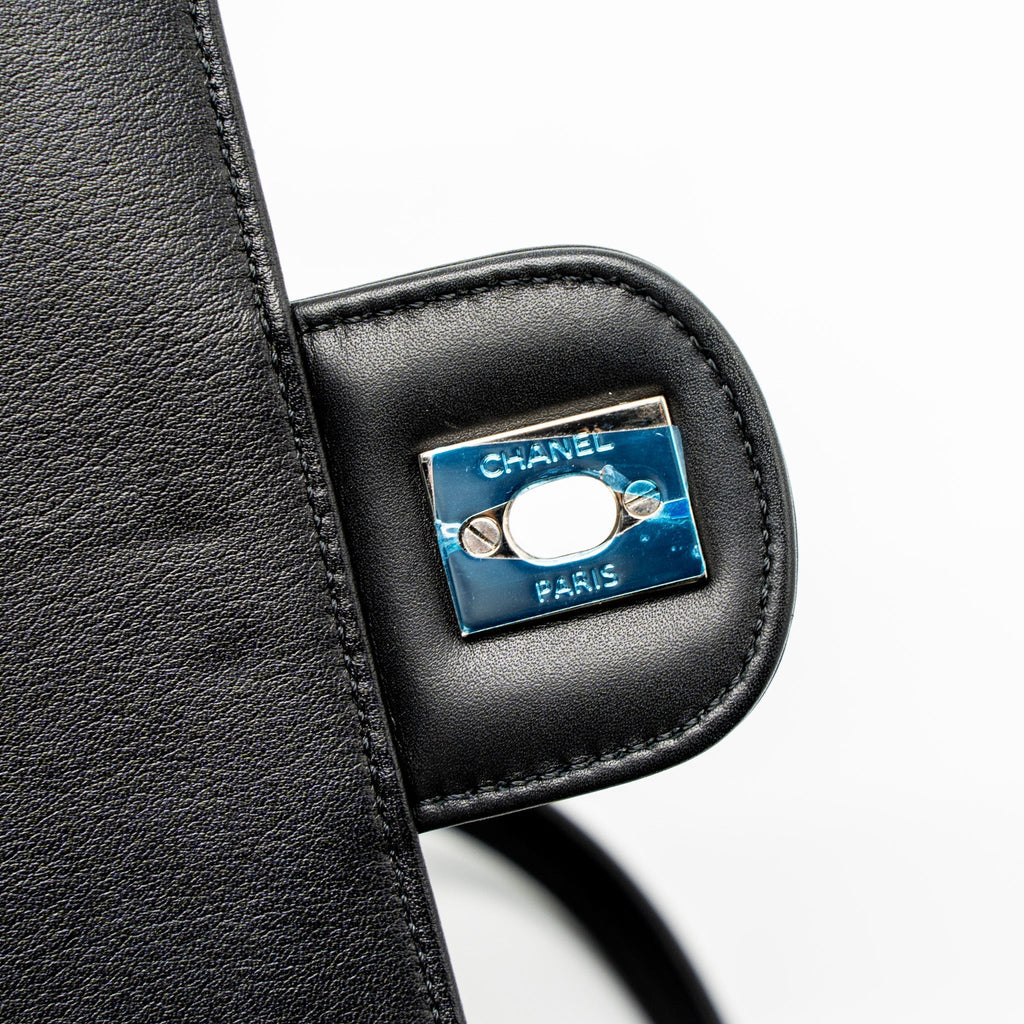 Chanel Urban Spirit Backpack Chevron Calfskin Black