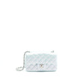 Chanel 21K Iridescent Baby Blue Mini Rectangular
