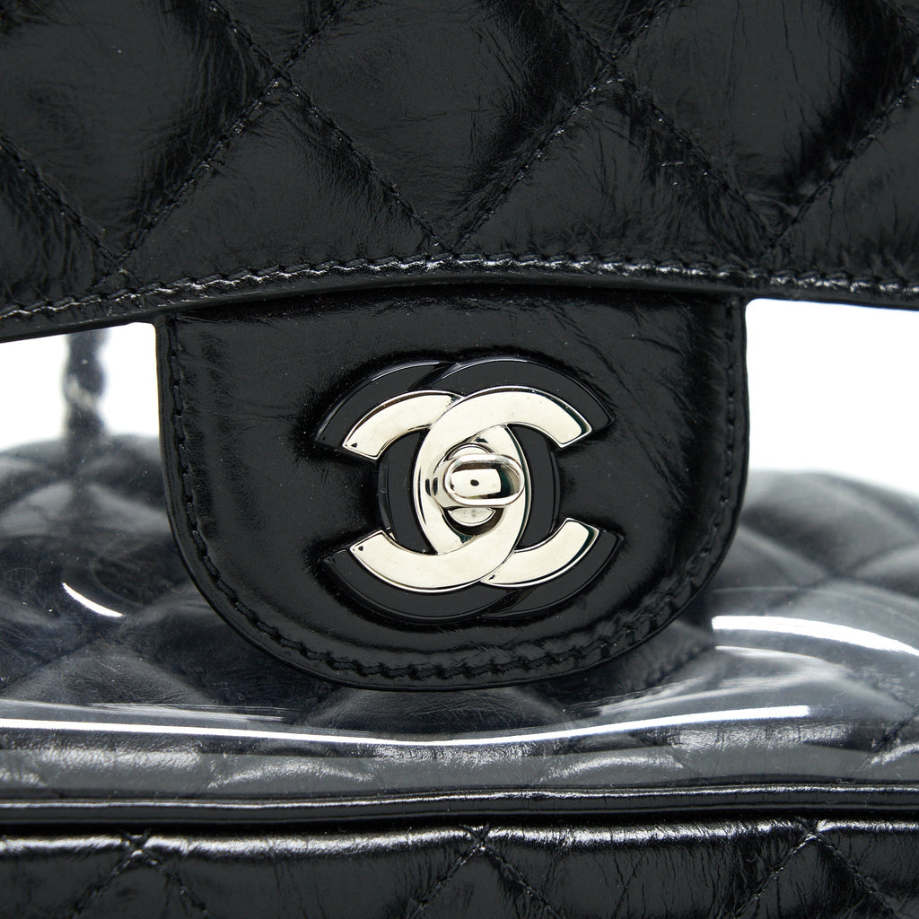 CHANEL TRANSPARENT LEATHER/ PVC Crossbody BAG