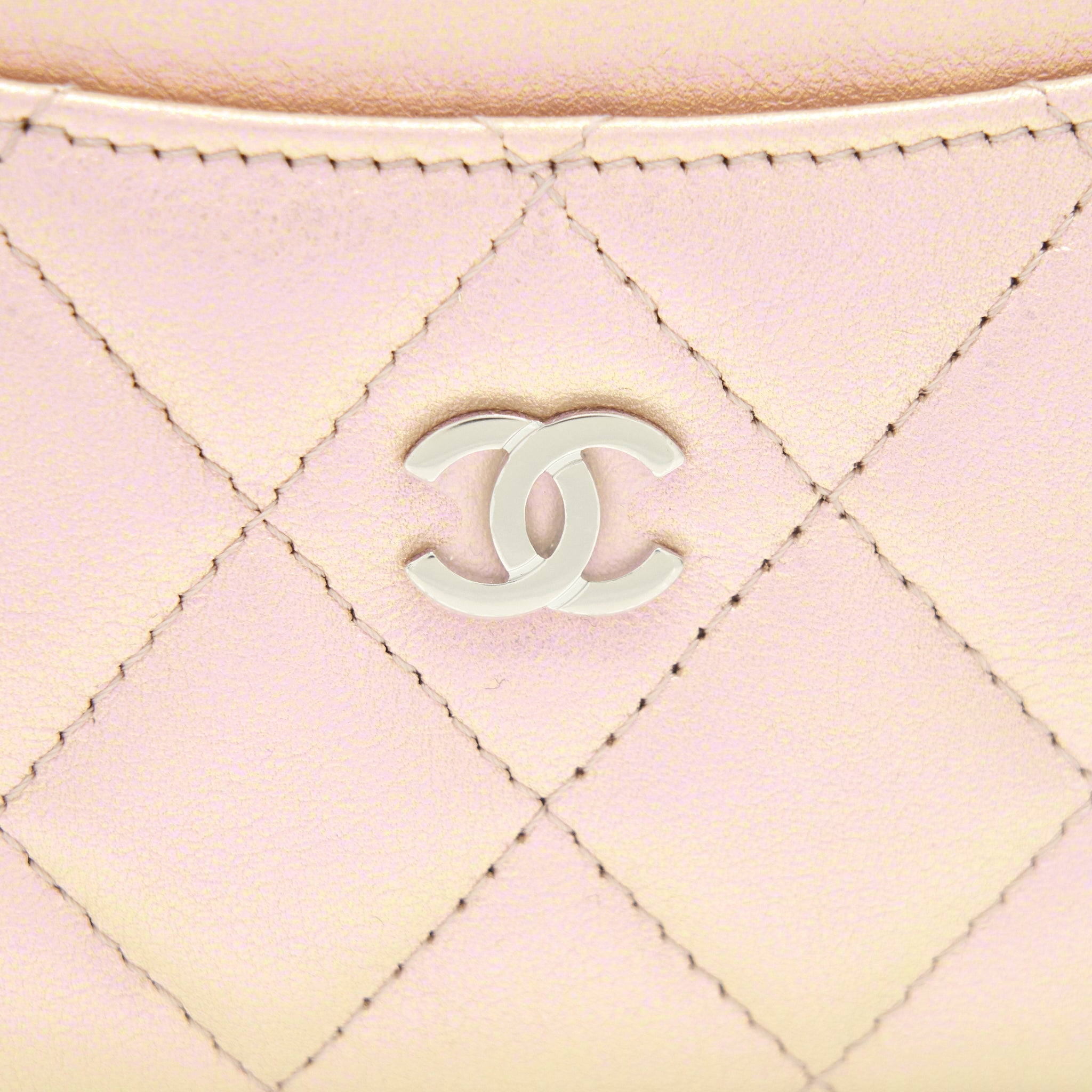 Chanel 21K Iridescent Pink Flat  Holder