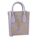 GUCCI Jumbo GG Canvas Mini Tote Bag Purple  671623