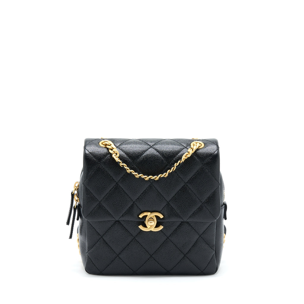 Chanel 22P Flap Backpack Caviar Black