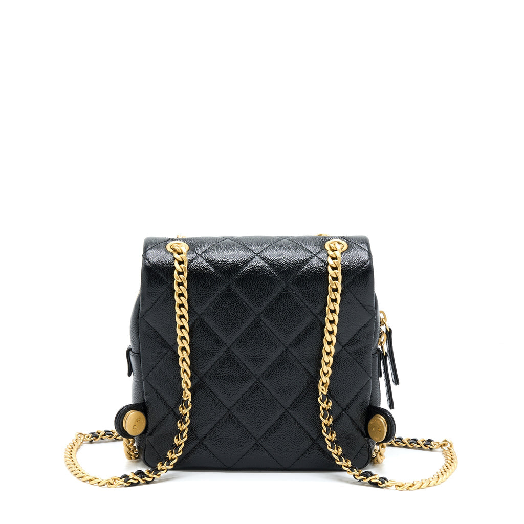 Chanel 22P Flap Backpack Caviar Black