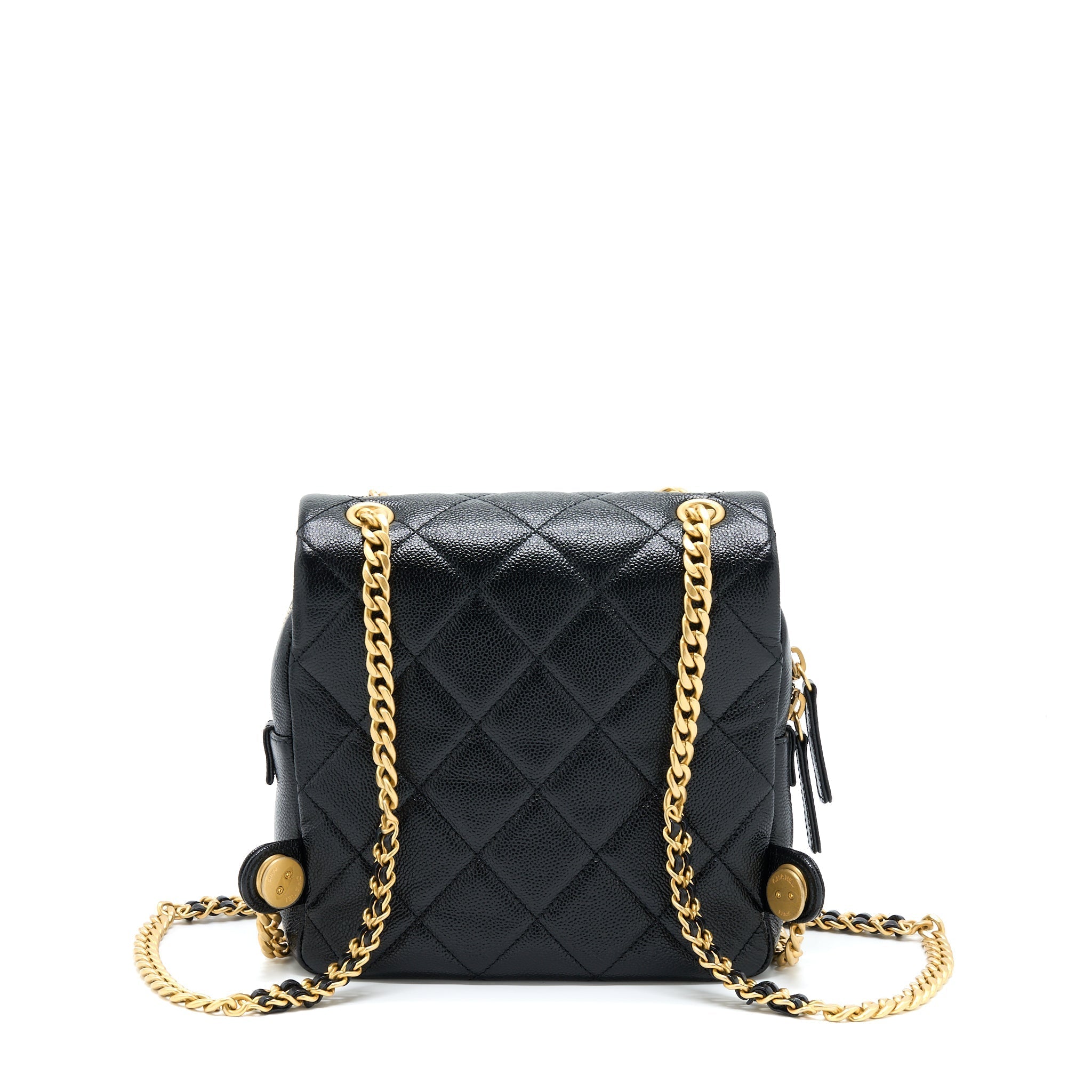 Chanel 22P Flap Backpack Caviar Black