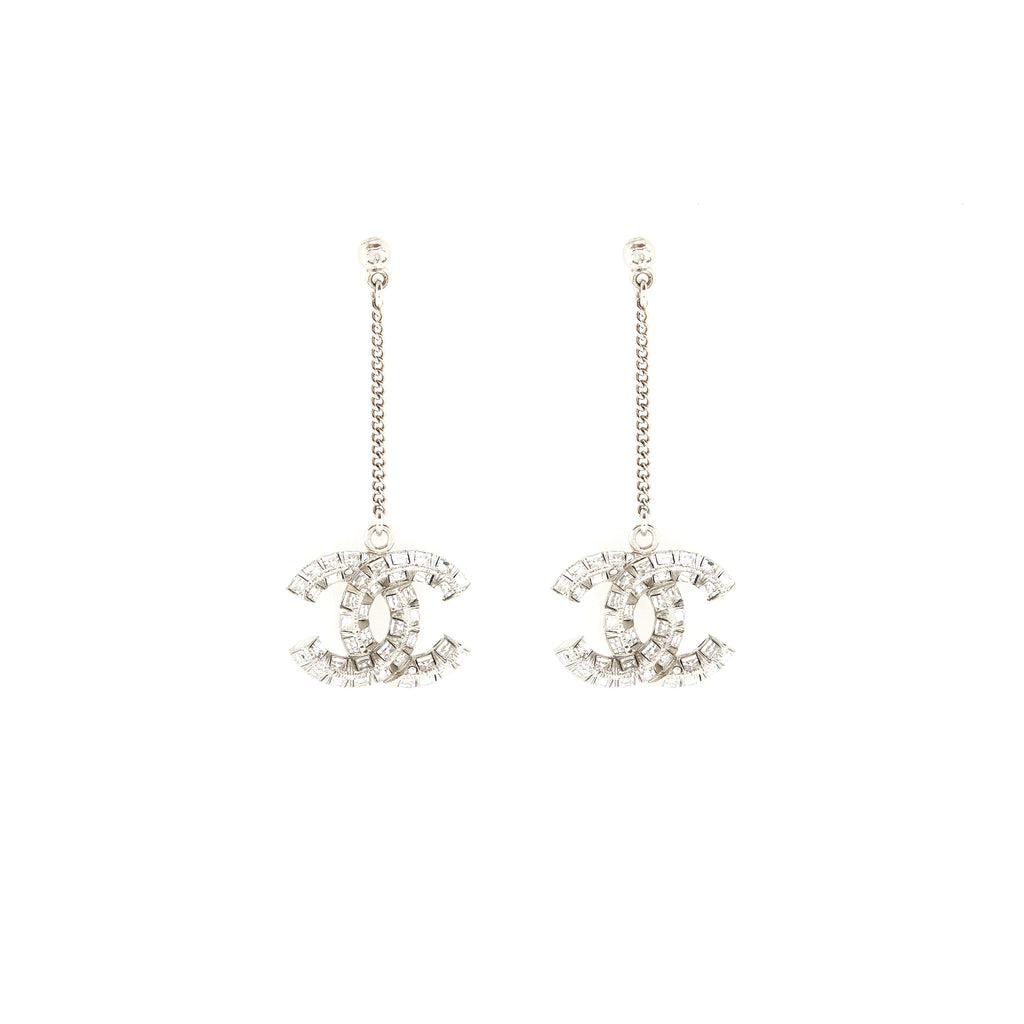 Chanel Crystal Drop Earrings