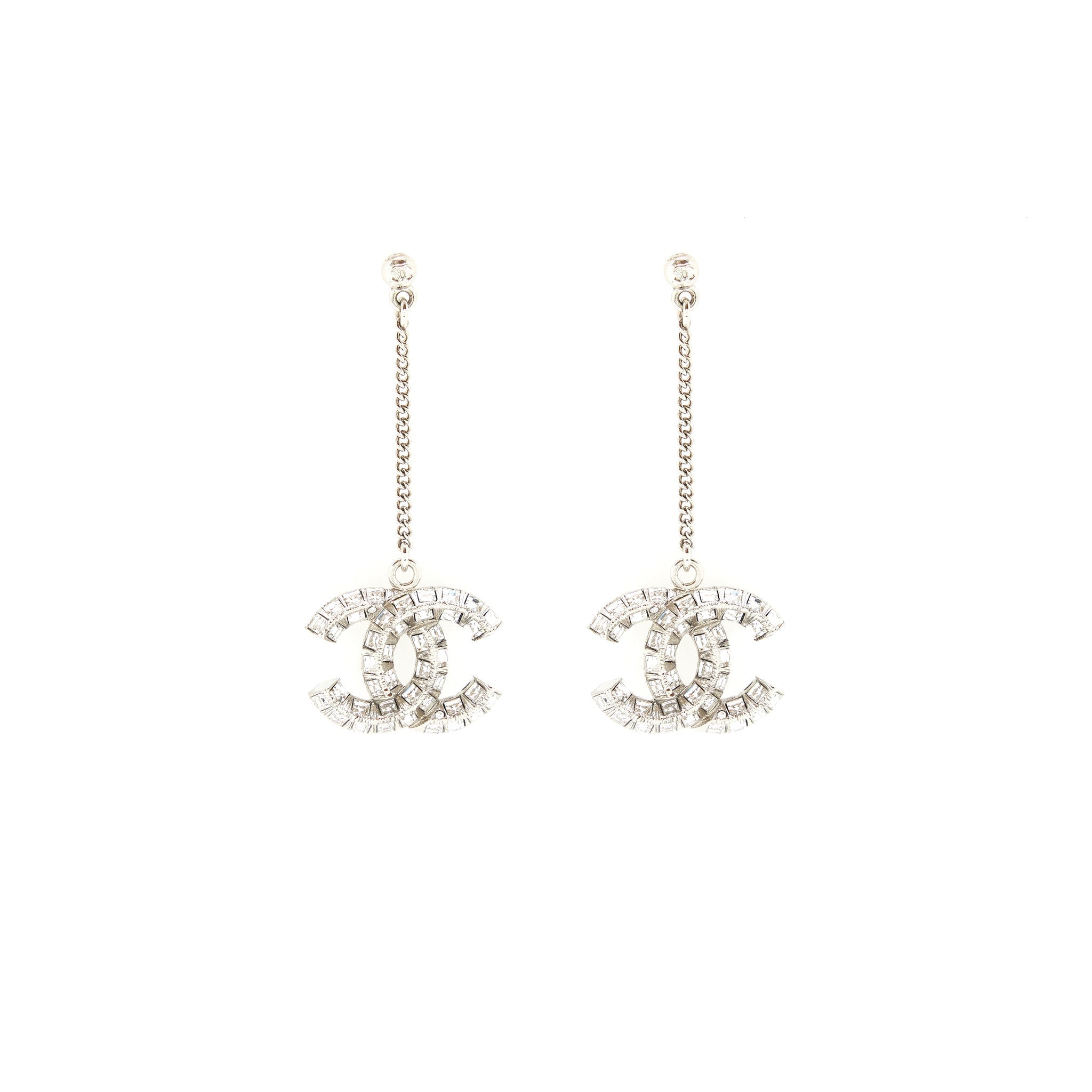 Chanel Crystal Drop Earrings