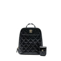 Chanel 22A Backpack Patent Black L (Microchip)