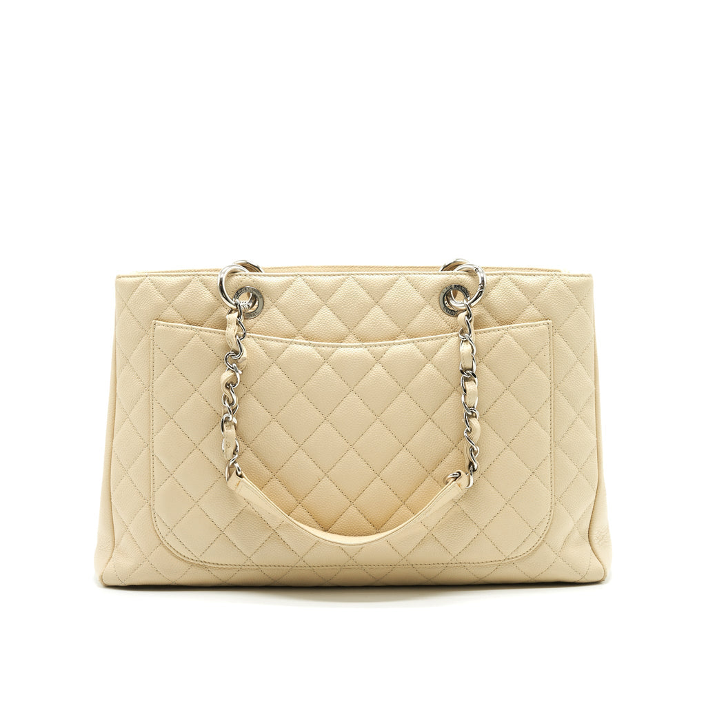 CHANEL GRANT SHOPPING TOTE BAG XL GST CREAM CAVIAR