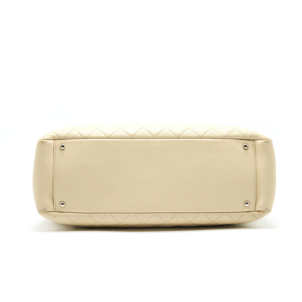 CHANEL GRANT SHOPPING TOTE BAG XL GST CREAM CAVIAR