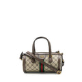 Balenciaga X Gucci Bowling Bag Canvas/Leather Brown Brushed