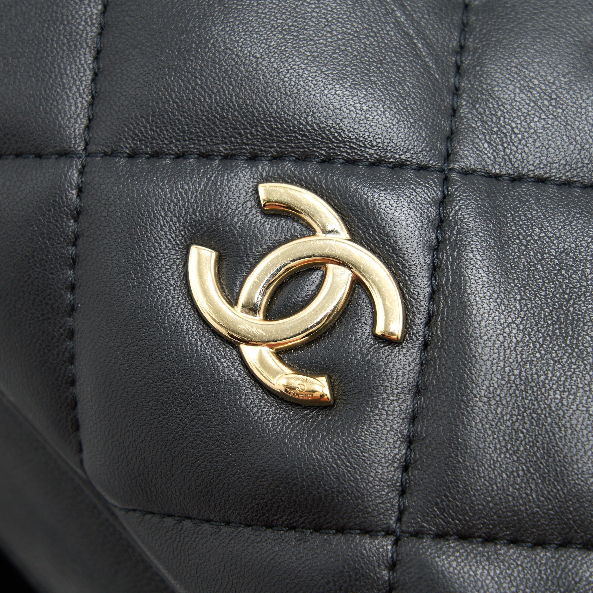 Chanel Black Lambskin Bowling Bag