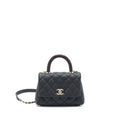 Chanel Coco Handle Extra Mini Black Embossed Handle L