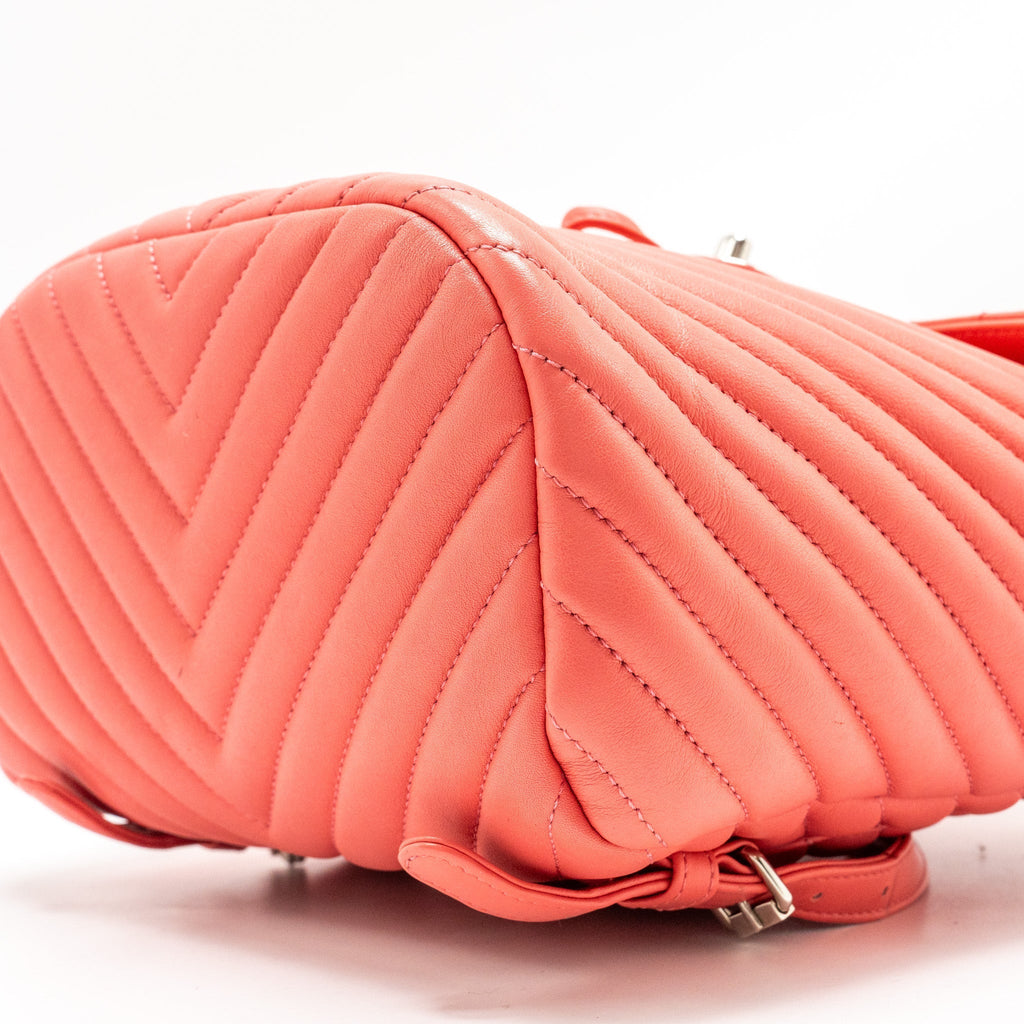 Chanel Small Urban Spirit Backpack Chevron Calfskin Pink