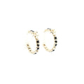 Chanel Round CC Black Earrings With Pearl