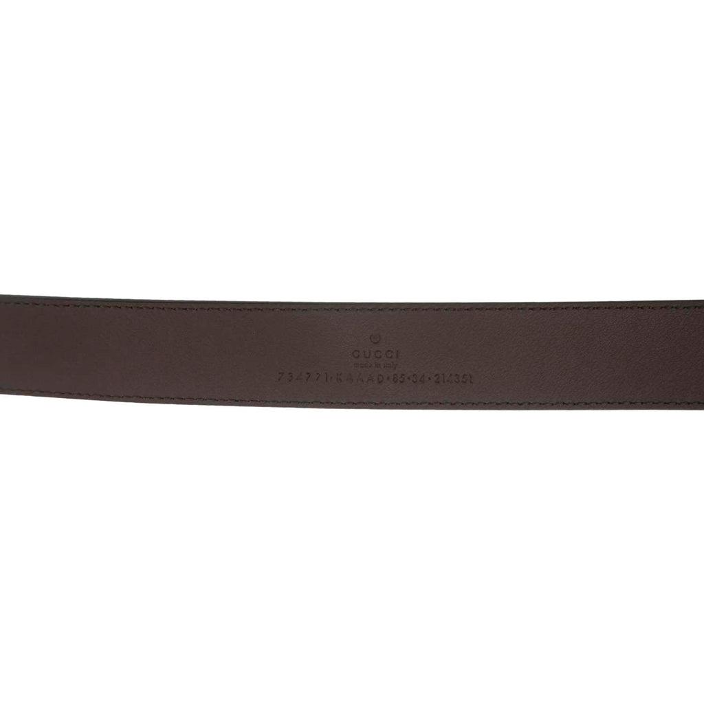 GUCCI Interlocking Buckle GG Supreme Canvas Belt Beige 734771 Size 85/34