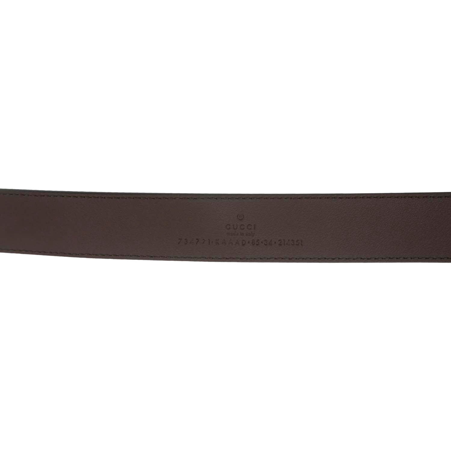 GUCCI Interlocking Buckle GG Supreme Canvas Belt Beige 734771 Size 85/34