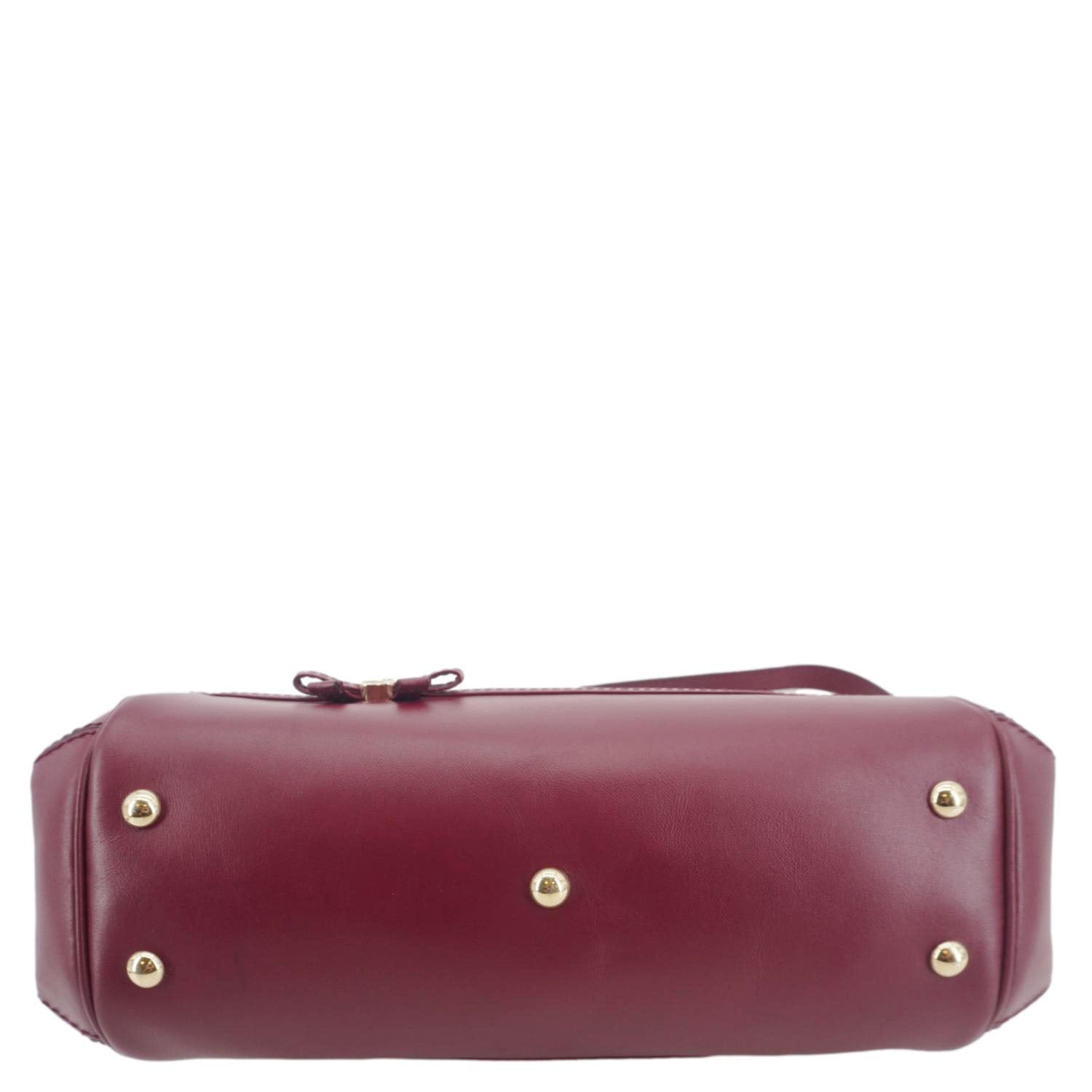 GUCCI Mayfair GG Canvas Tote Crossbody Bag Maroon 269894