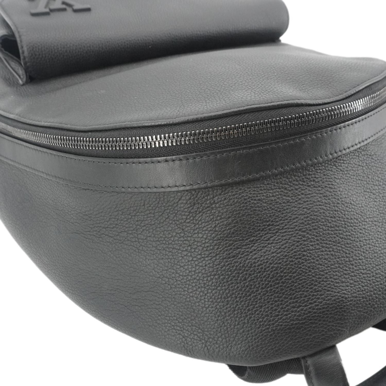 LOUIS VUITTON Takeoff Aerogram Grained Calf Leather Backpack Black