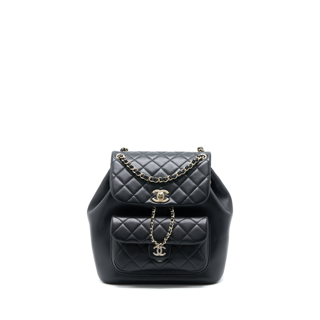 Chanel 23C Large Duma Backpack Calfskin Black L (Microchip)