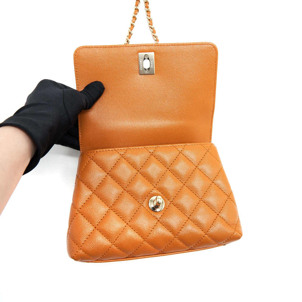 Chanel Extra Mini Coco Handle Caviar Caramel