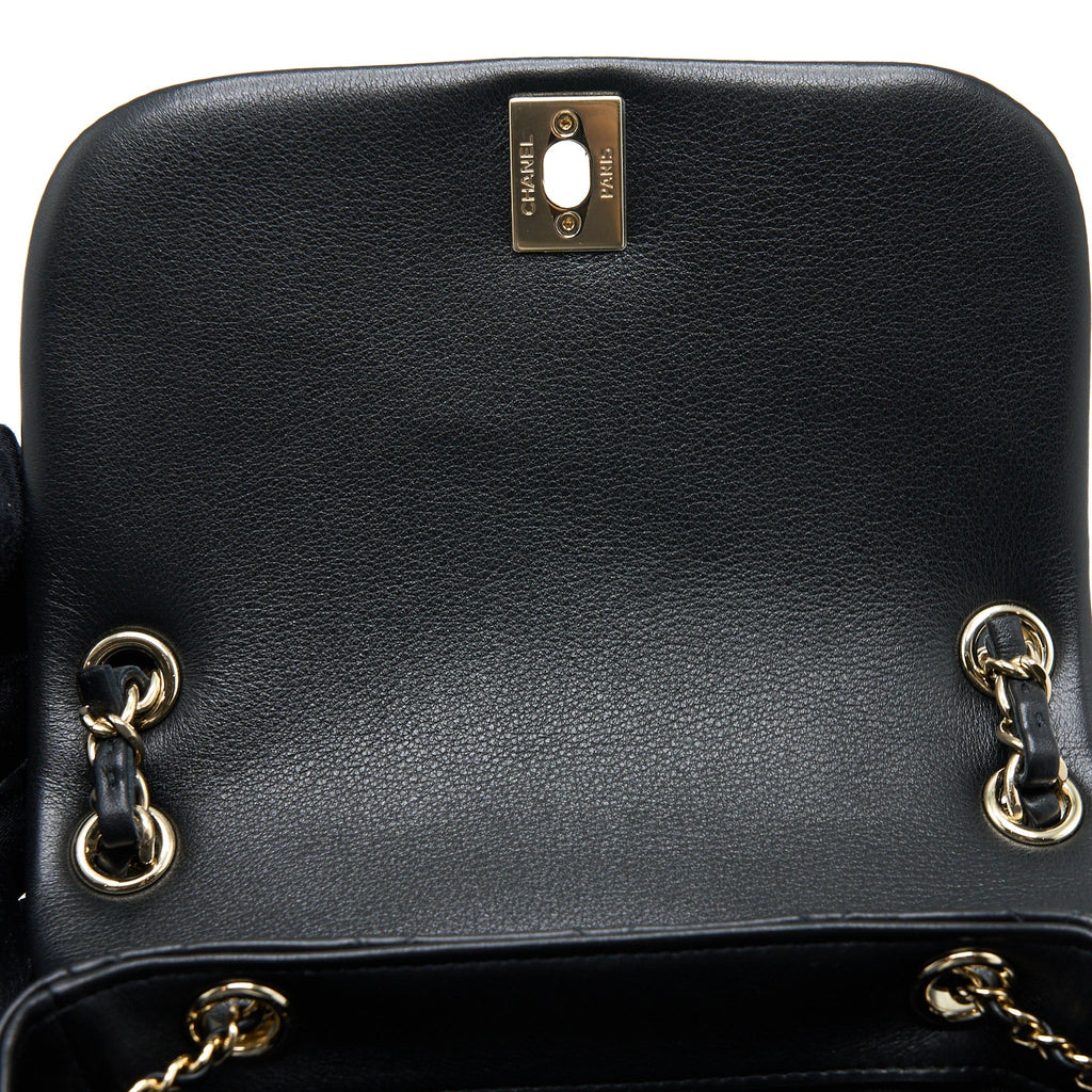Chanel 23C Large Duma Backpack Calfskin Black L (Microchip)
