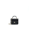 Chanel 21K Flap Coin Purse With Chain Black L