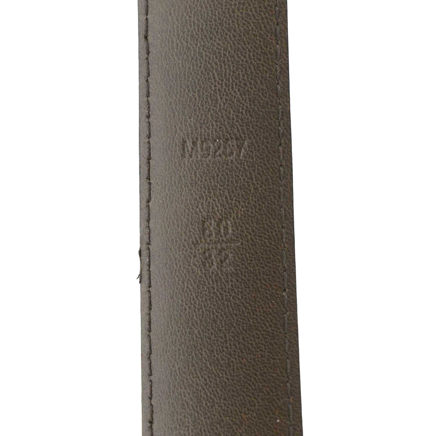LOUIS VUITTON  LV Initiales Damier Ebene Belt Brown