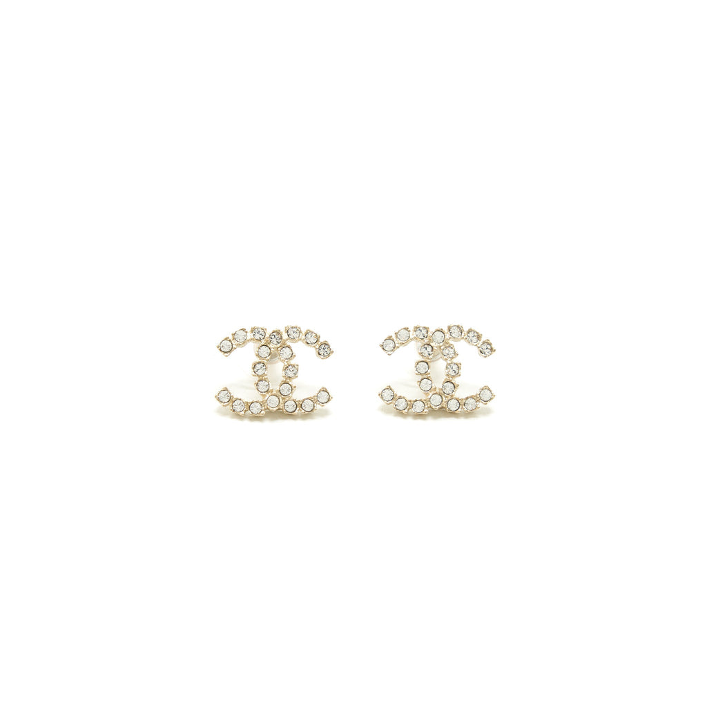 Chanel CC logo Crystal Earring L