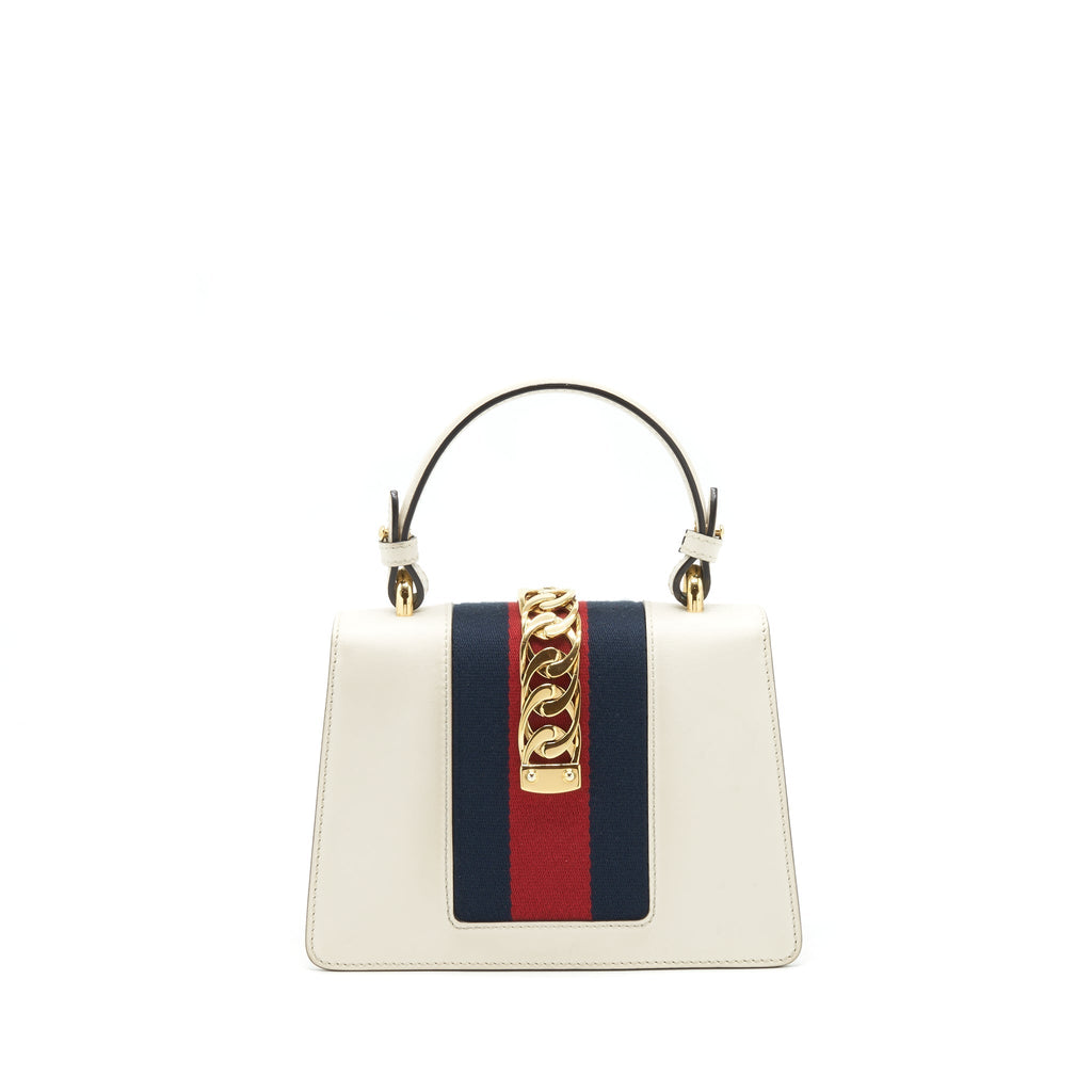 Gucci Mini Top Handle Sylvie Bag White