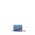 Chanel pearl crush mini flap belt bag denim