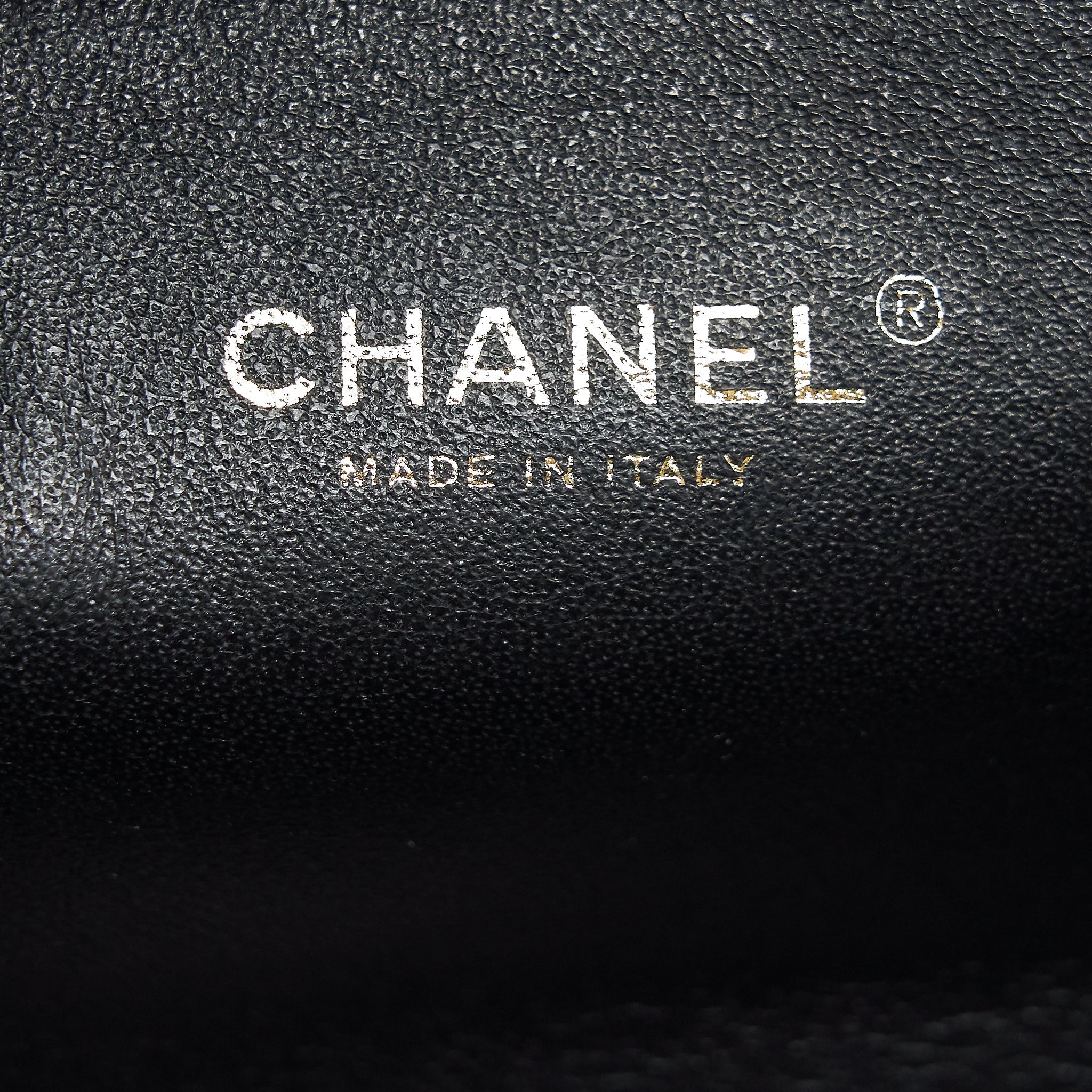 Chanel Medium Caviar Filigree Flap Bag Navy and Black