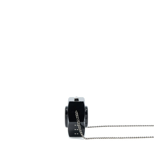 Chanel 18a CC Logo Evening Clutch Black
